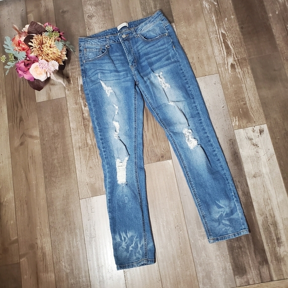 altar'd state size 26 distressed faded women's blue jeans EUC - Picture 1 of 16